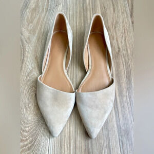 Crew Factory Shoes J. Crew Zoe Suede D’orsay Flats Nude color Size 7.5 EUC